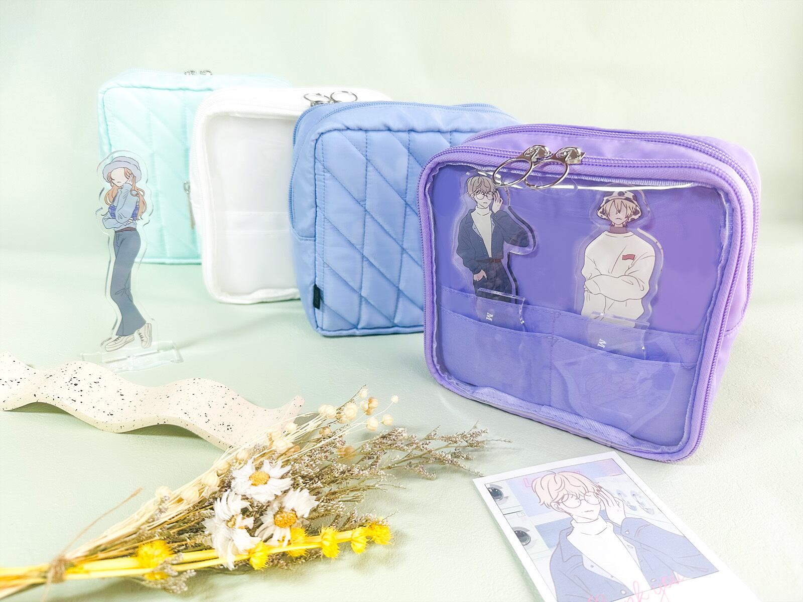 限定セール中！[美品] GG キルティング コスメティックケース Amazon.co.jp: saymi's キルティング クリア おしゃれ 韓国