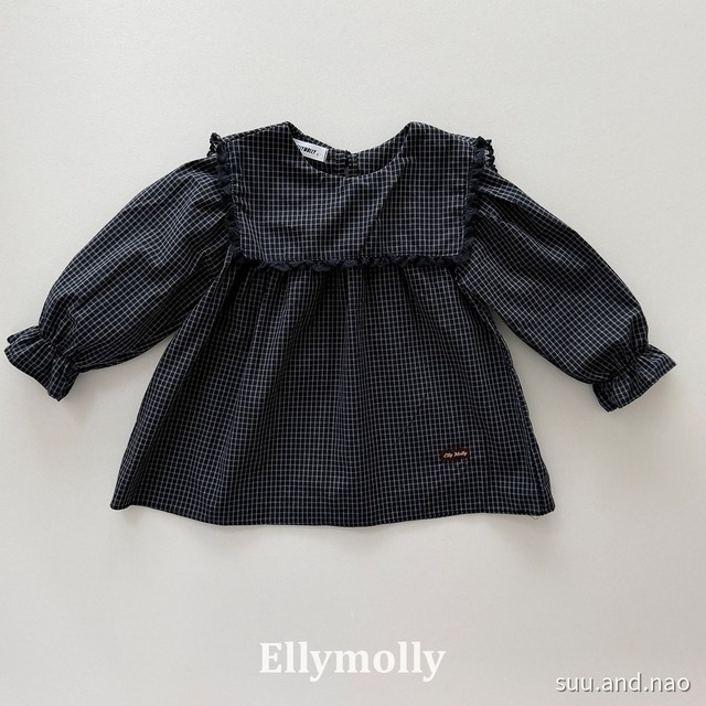 取寄:ELLYMOLLY マスクチェックブラウス/Jr※送料無料
