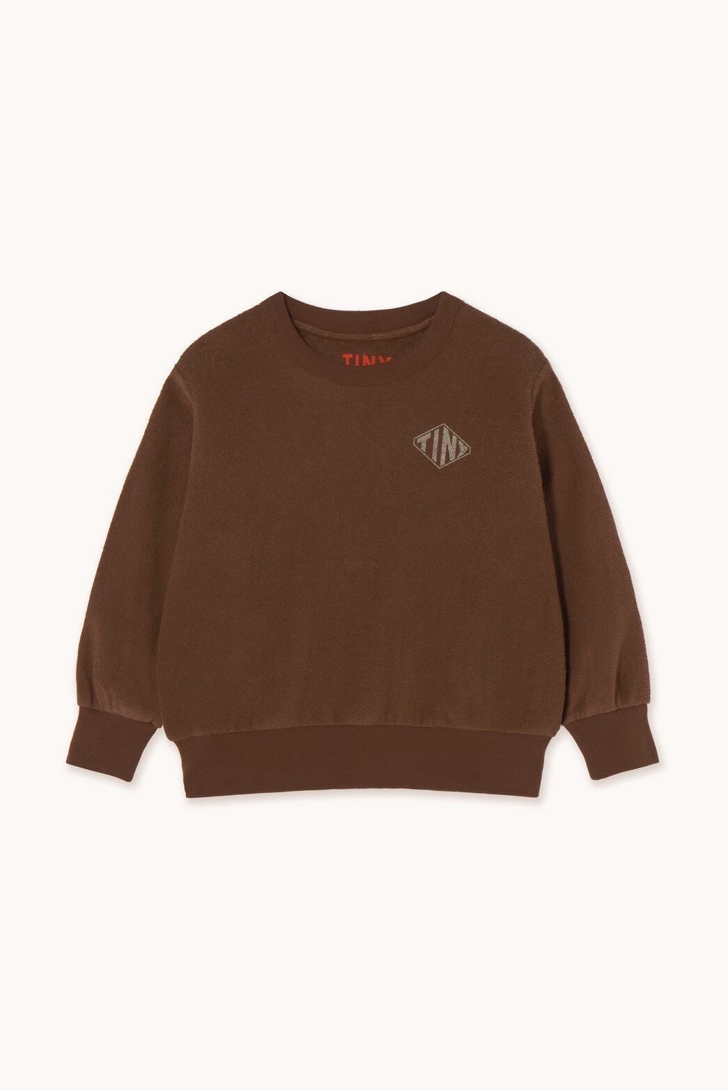 送料無料 tinycottons/DIAMOND GRAPHIC TOWEL SWEATSHIRT - dark brown