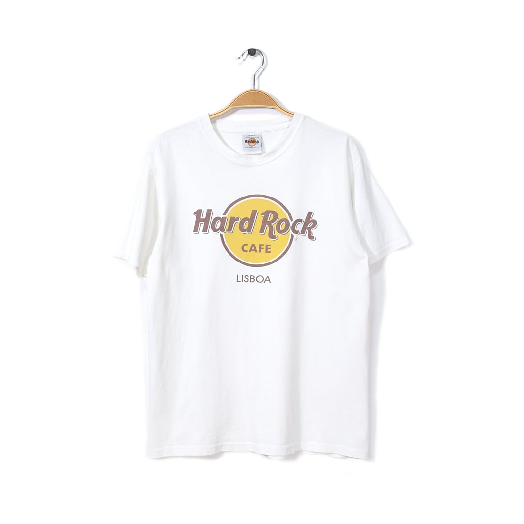 90s ハードロックカフェ ヴィンテージTシャツ ビッグロゴ オールド 企業物 HARD ROCK CAFE サイズS アメカジ 古着 @BZ0034