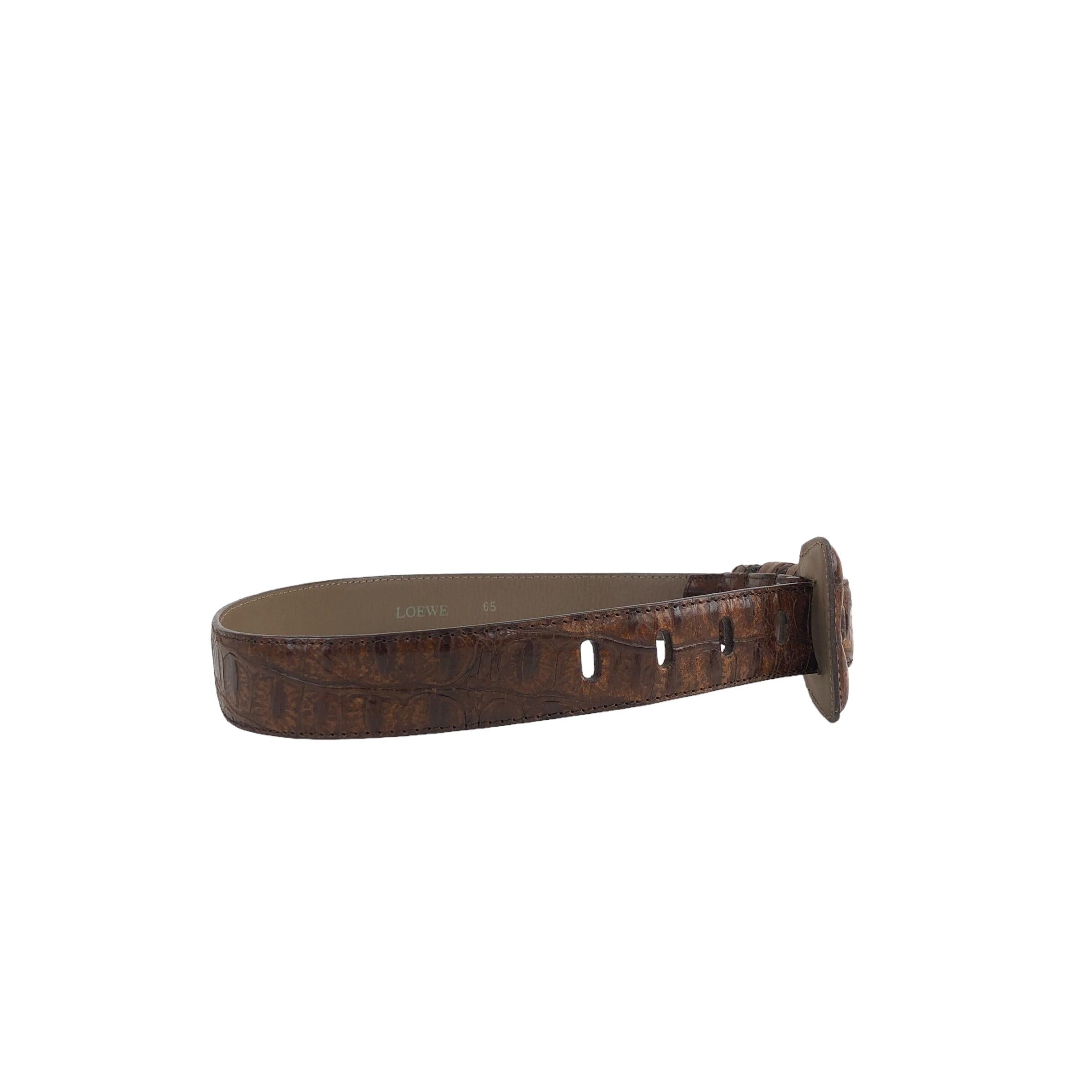 LOEWE ロエベ ベルト ブラウン アナグラム レザー vintage LOEWE ロエベ ベルト ブラウン アナグラム レザー vintage