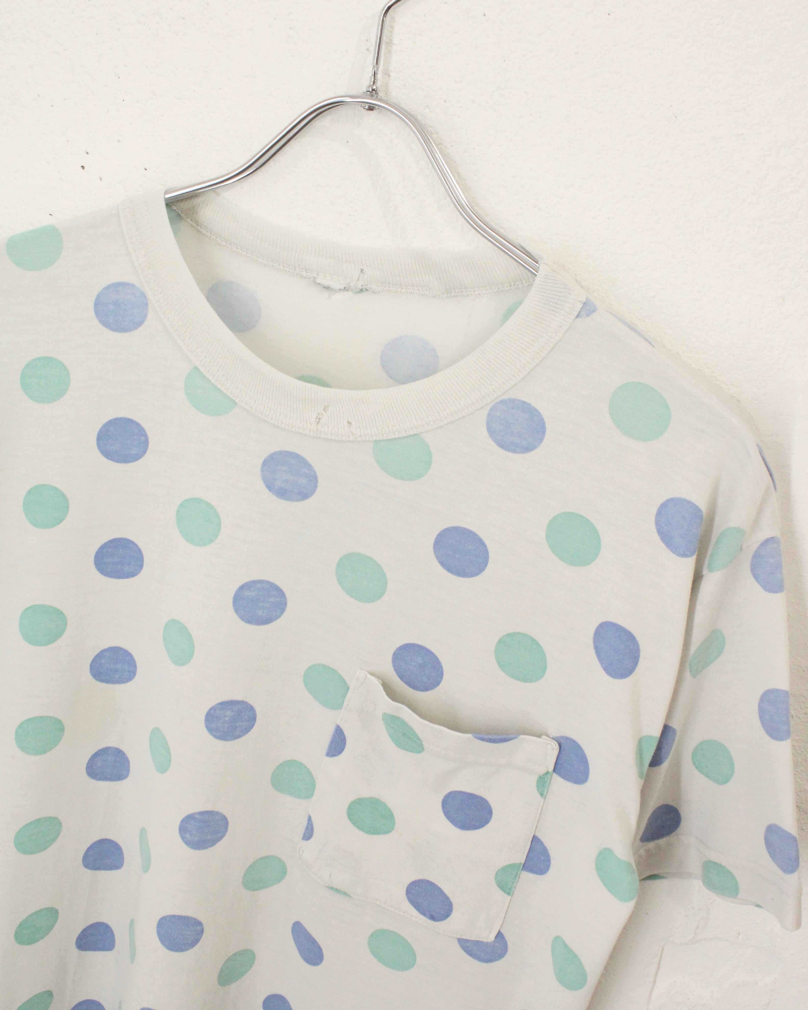 00s USED Dot Pattern S/S Pocket Tee
