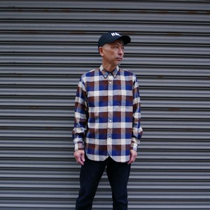 ( BROWN × BLUE ) CHIEF OFFICER CHECK SHIRTS