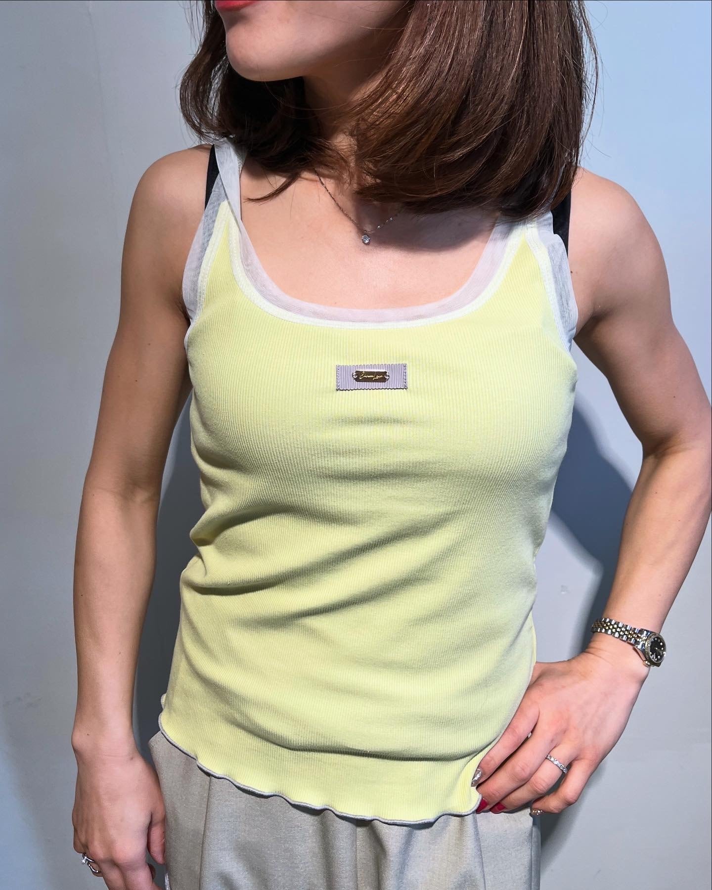 エイミーロウ Eimee Law ウェーブレースリネンライクジャンスカ