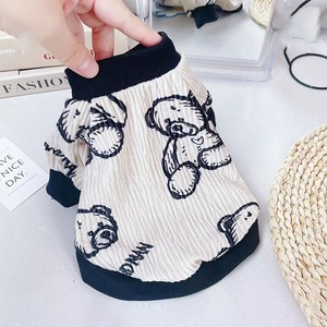 【PET】韓国風全4種クマ柄模様2脚Tシャツ
