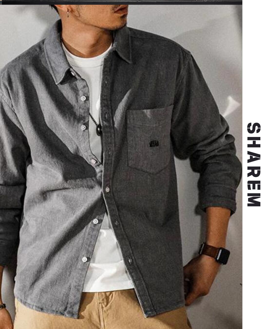 Thick retro work shirt B0224