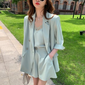 【送料無料】レディース 3カラー セットアップ ジャケット キャミソール ショートパンツ 長袖 レース キュロット 3点セット 大人可愛い ママコーデ ママファッション 韓国 オルチャンファッション 人気 トレンド 新作 20代 30代 40代 きれいめ レトロ シンプル お出かけ デート おしゃれ 通勤 通学 オフィス OL デイリー 普段着 ラフ カジュアル フェミニン シック ゆったり 体型カバー 着痩せ 着回し インスタ映え 春 夏 秋 CO3557