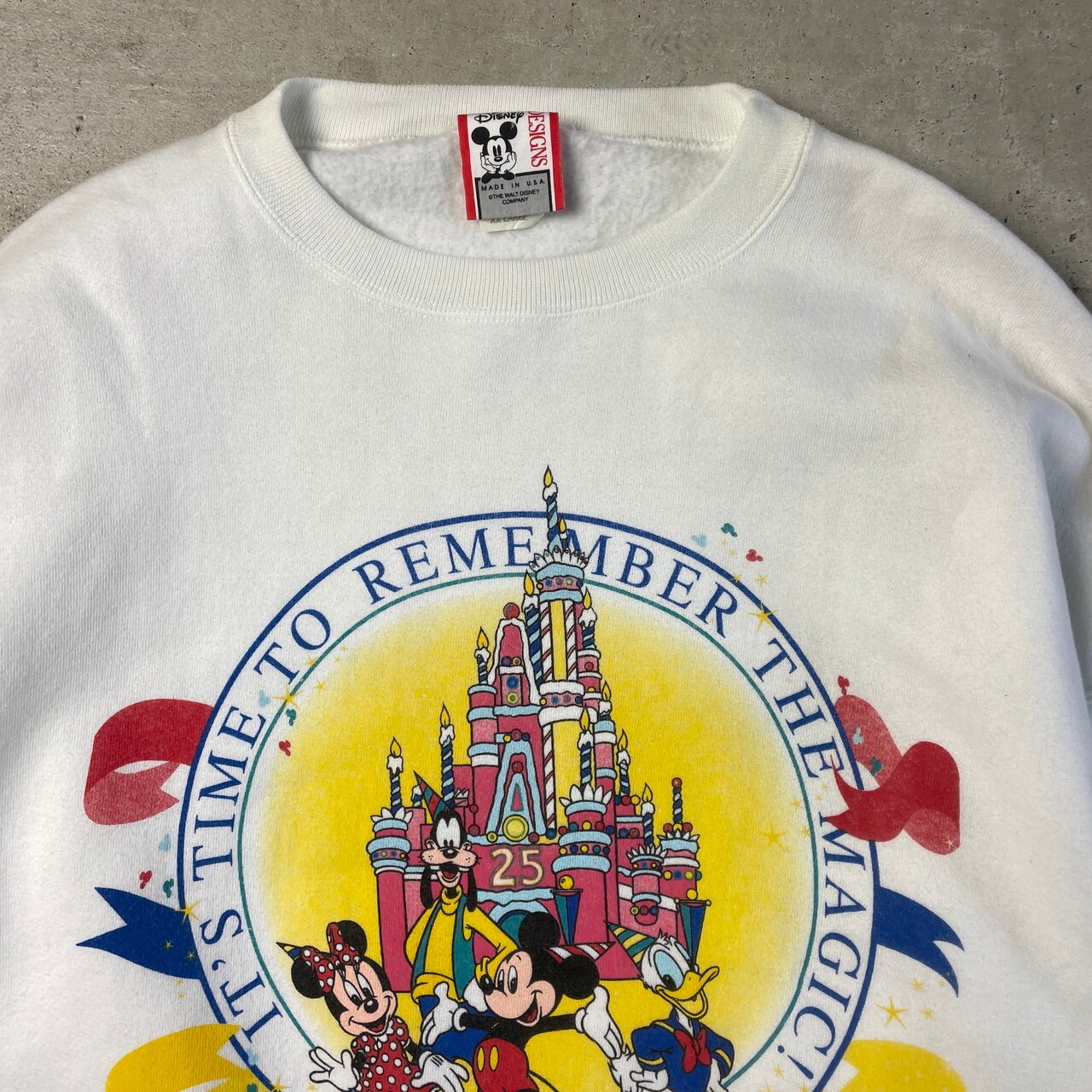 90年代 USA製 Walt Disney World 25周年 ディズニー スウェットシャツ 