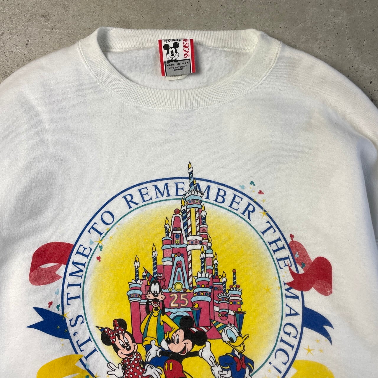 90年代 USA製 Walt Disney World 25周年 ディズニー スウェットシャツ 