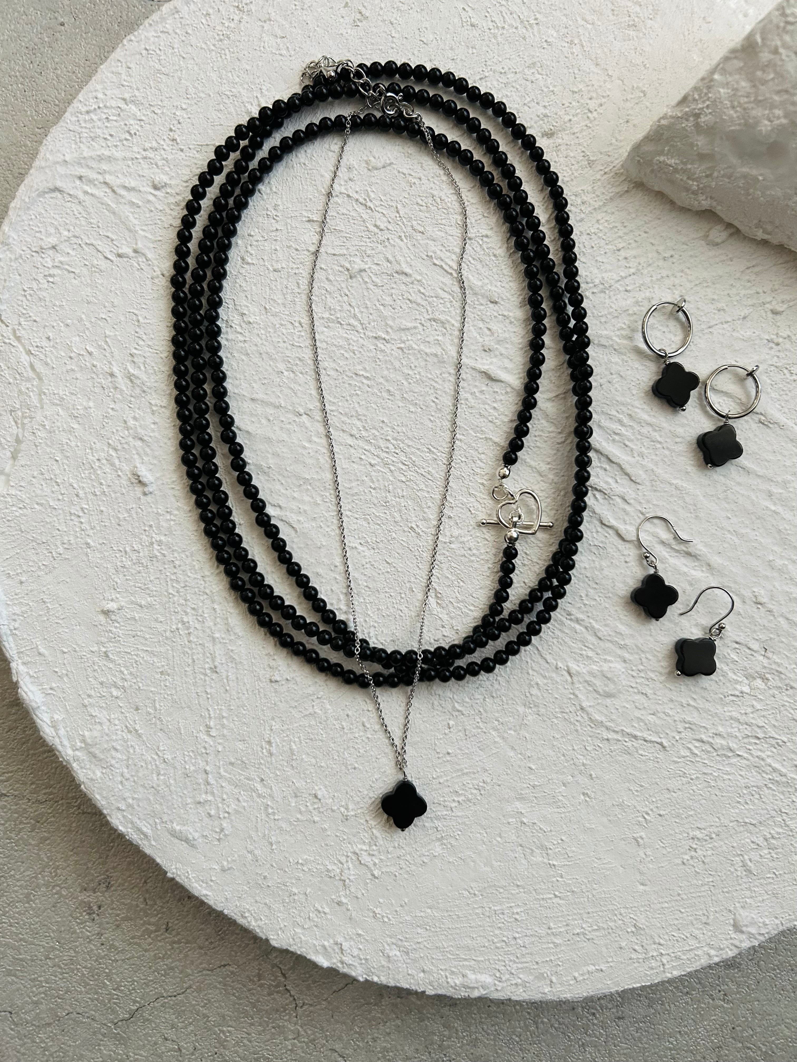 ♥アクセサリー　大量おまとめ オニキスロングネックレス | 上品なアクセサリー | こだわり素材・重ね