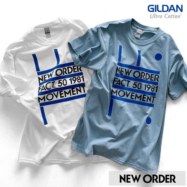 NEW ORDER 「ニューオーダー」「MOVEMENT」 バンドTシャツ ロックTシャツ【GILDAN BODY】2000-neworder-mvmt