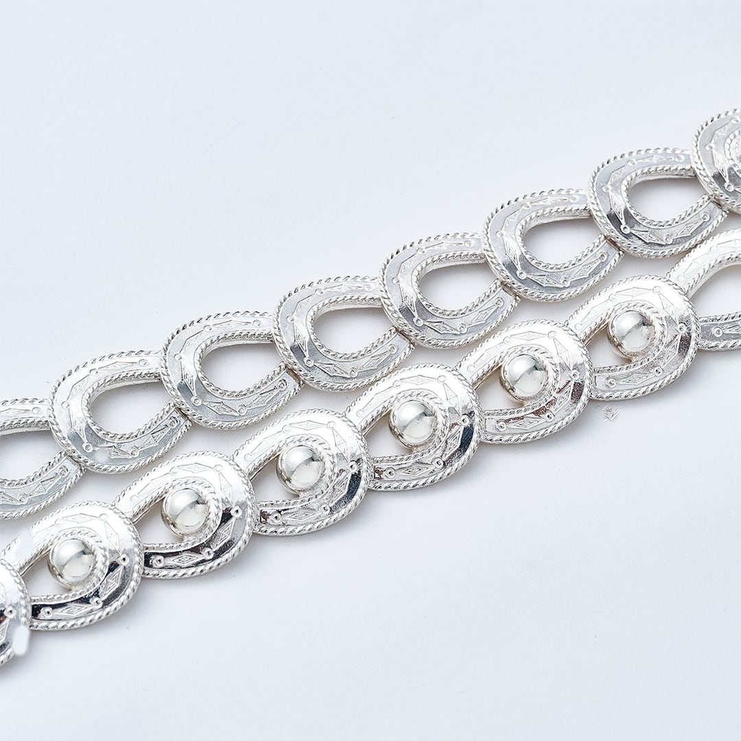 BN-096 Spirit Horseshoe Bracelet (ALL beads) | WAKAN SILVER SMITH