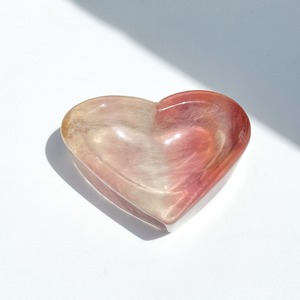 レインボーフローライトハート型のうつわ12◇ RainbowFluorite ◇天然石・鉱物・パワーストーン・インテリア
