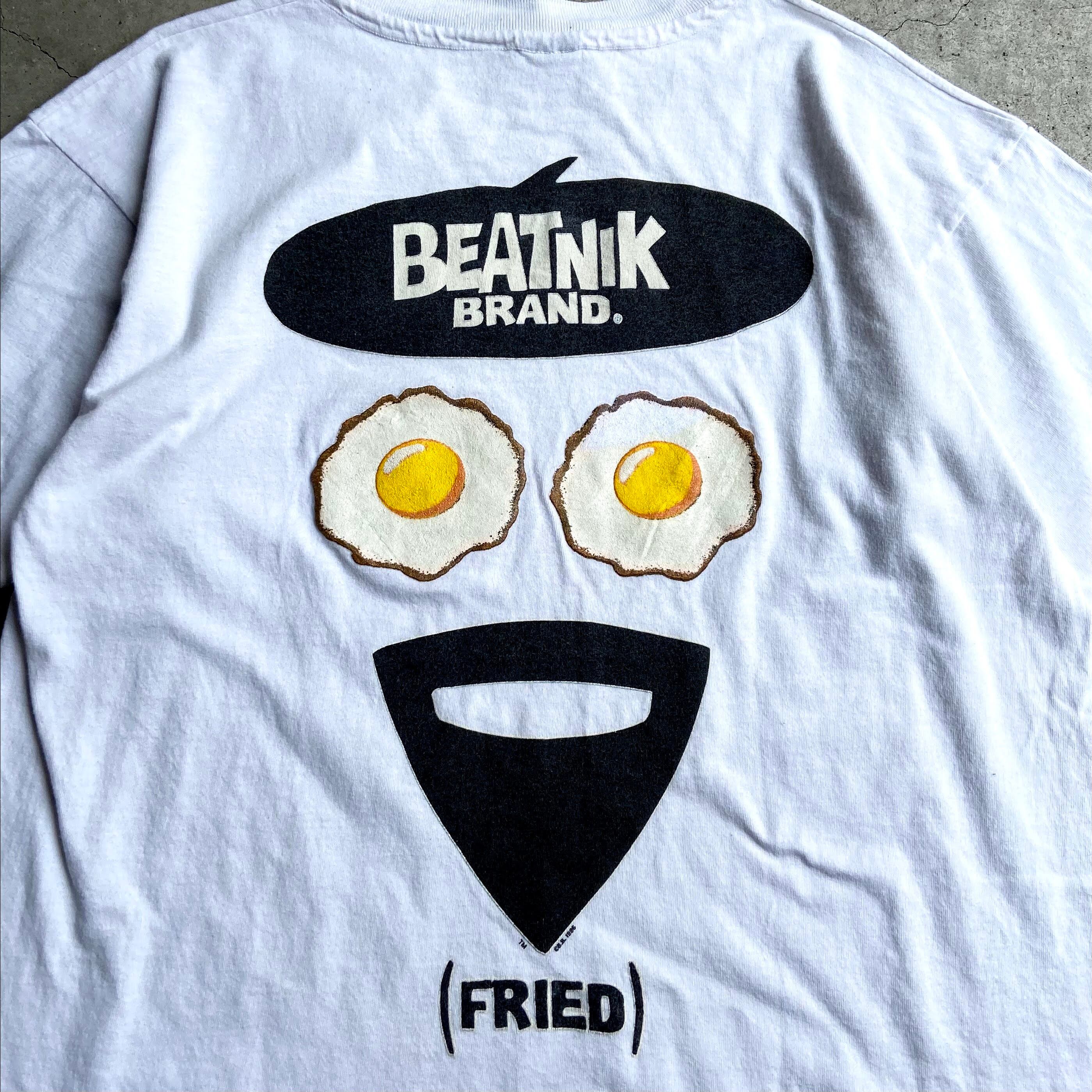 90年代 USA製 BEATNIK BRAND グラフィック 両面プリントTシャツ メンズL 古着 90S ビンテージ ヴィンテージ サーフ  バックプリント シングルステッチ ホワイト 白【Tシャツ】 | cave 古着屋【公式】古着通販サイト