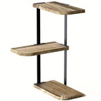 3段コーナーシェルフ 壁掛け収納ラック リビングルーム ベッドルーム バスルーム