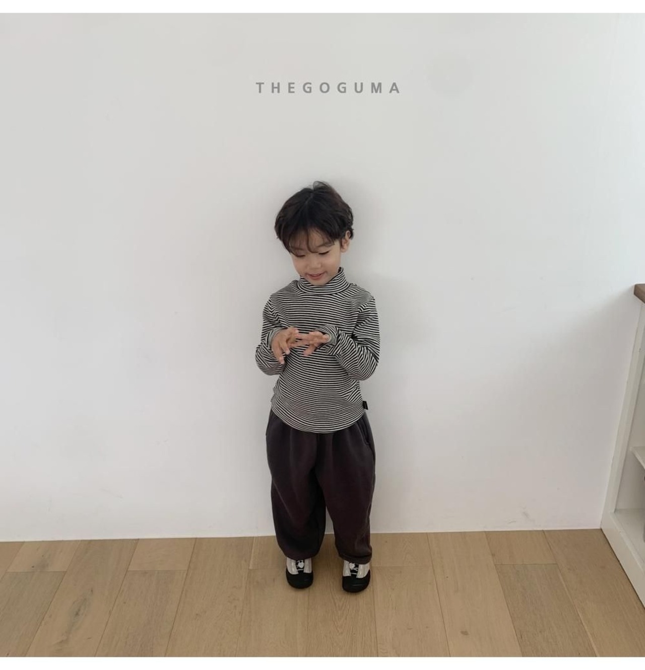 ザゴグマ / THE GOGUMA / ぽかぽかボーダーハイネックT / 韓国子供服 / ジュニア / 26winter〖取寄〗*JS~JL*