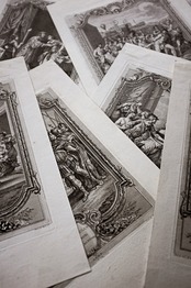 1780s フランス 31c 繊細な歴史的銅版画 図版 サビニ人の略奪 カルナヴァル博物館所蔵 アンティーク