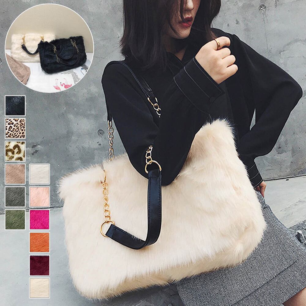 フェイクファーバッグ レディース トート バッグ ハンドルバッグ 肩掛け