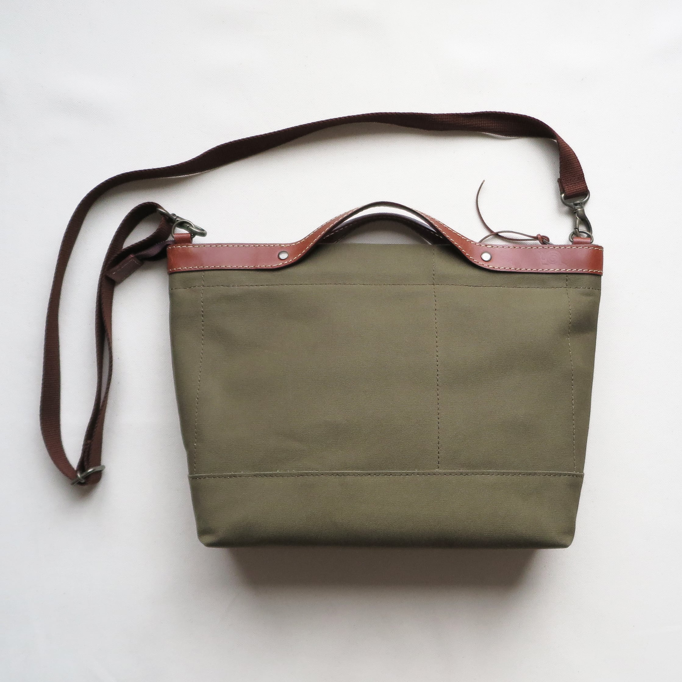 Paraffin canvas 2WAY (tote & Shoulder) bag 「advantage」KHAKI