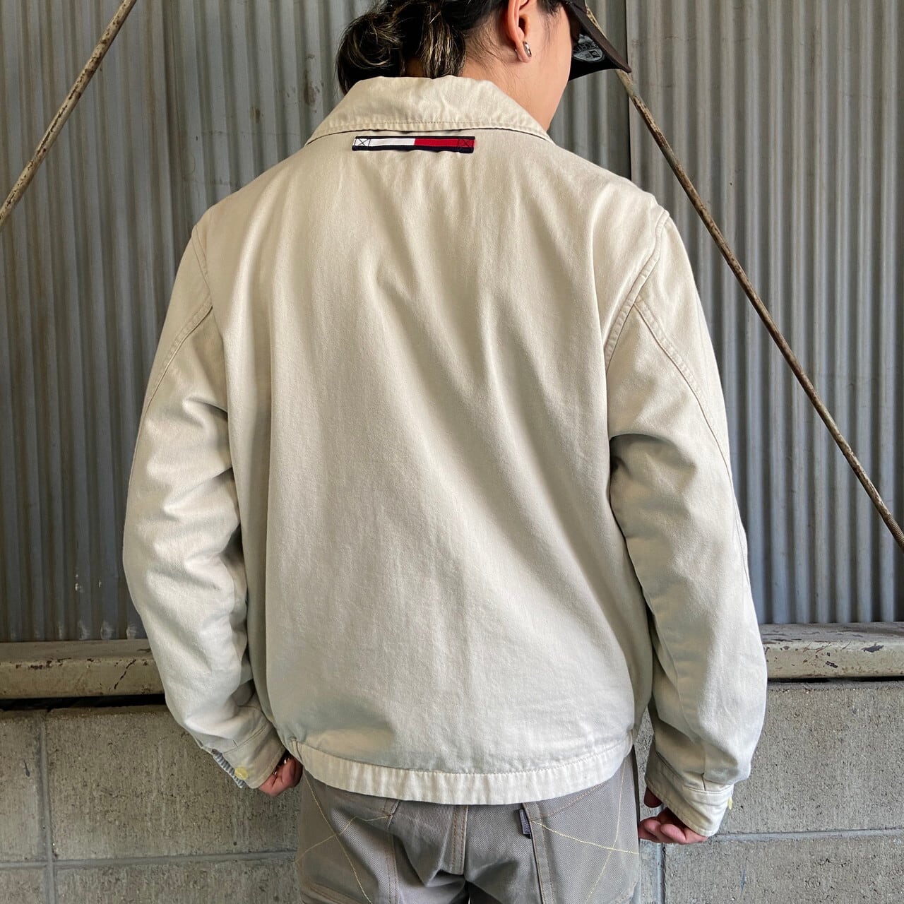 TOMMY HILFIGER トミーヒルフィガー スイングトップ メンズM 古着 