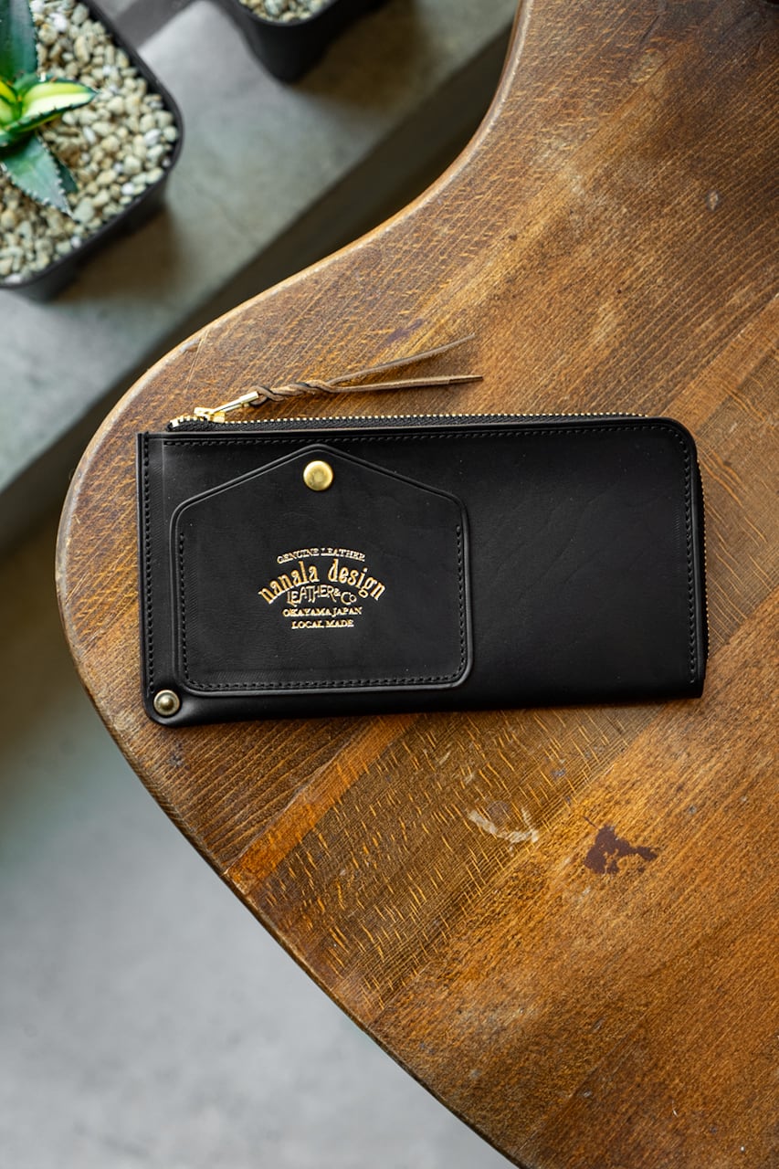 easy wallet 「LINO black horse nubuck」 | nanaladesign