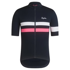 RAPHA MEN’S BREVET JERSEY DARK NAVY/HIGH-VIS PINK/WHITE