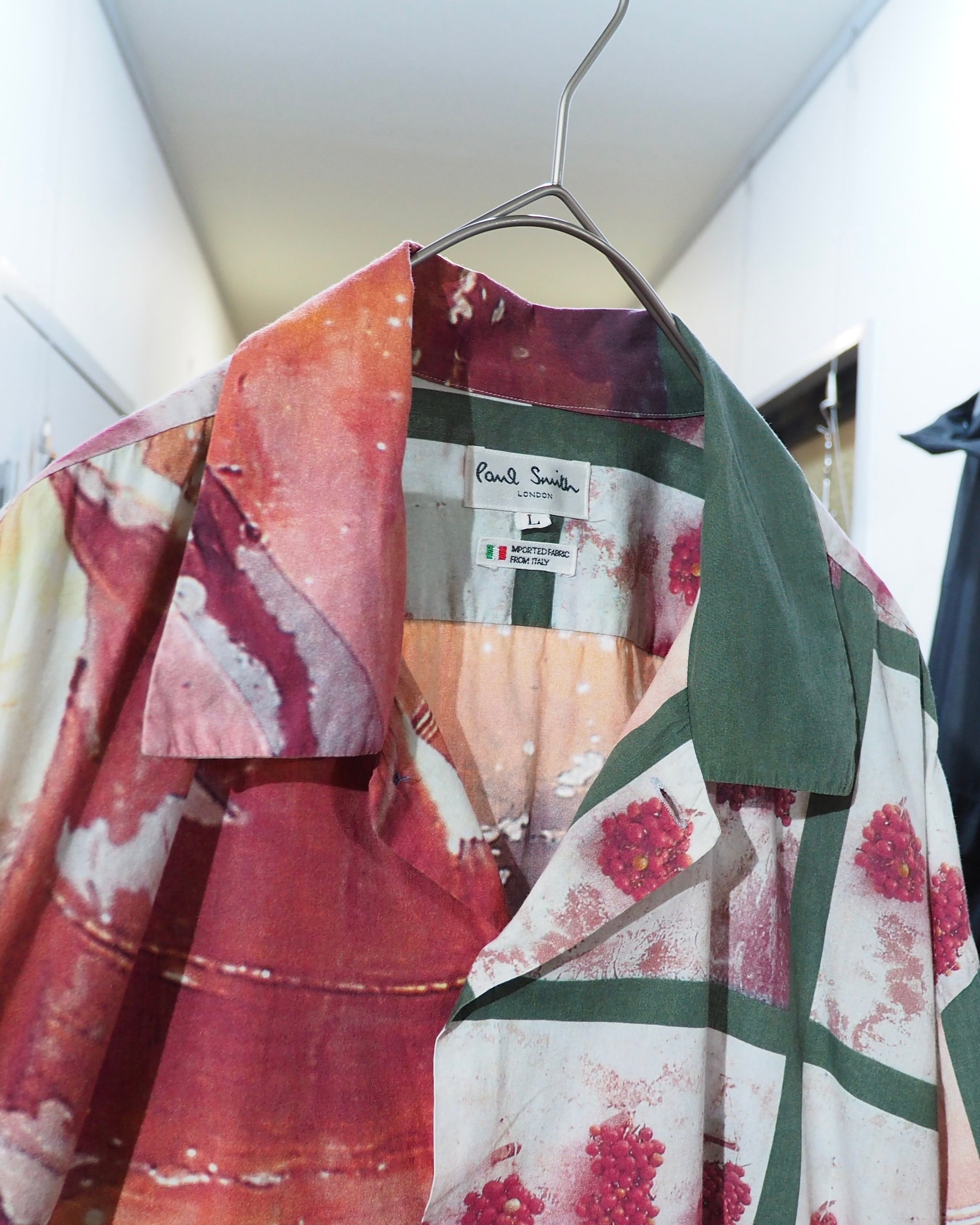 ” Paul Smith London ” Photo printed Collage SS Open collar Shirt