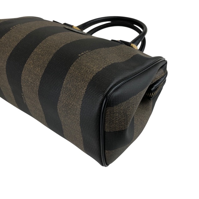 FENDI フェンディ ペカン柄 ハンドバッグ ブラウン　ブラック PVC レザー 2way ミニボストン vintage ヴィンテージ オールド gyzceb