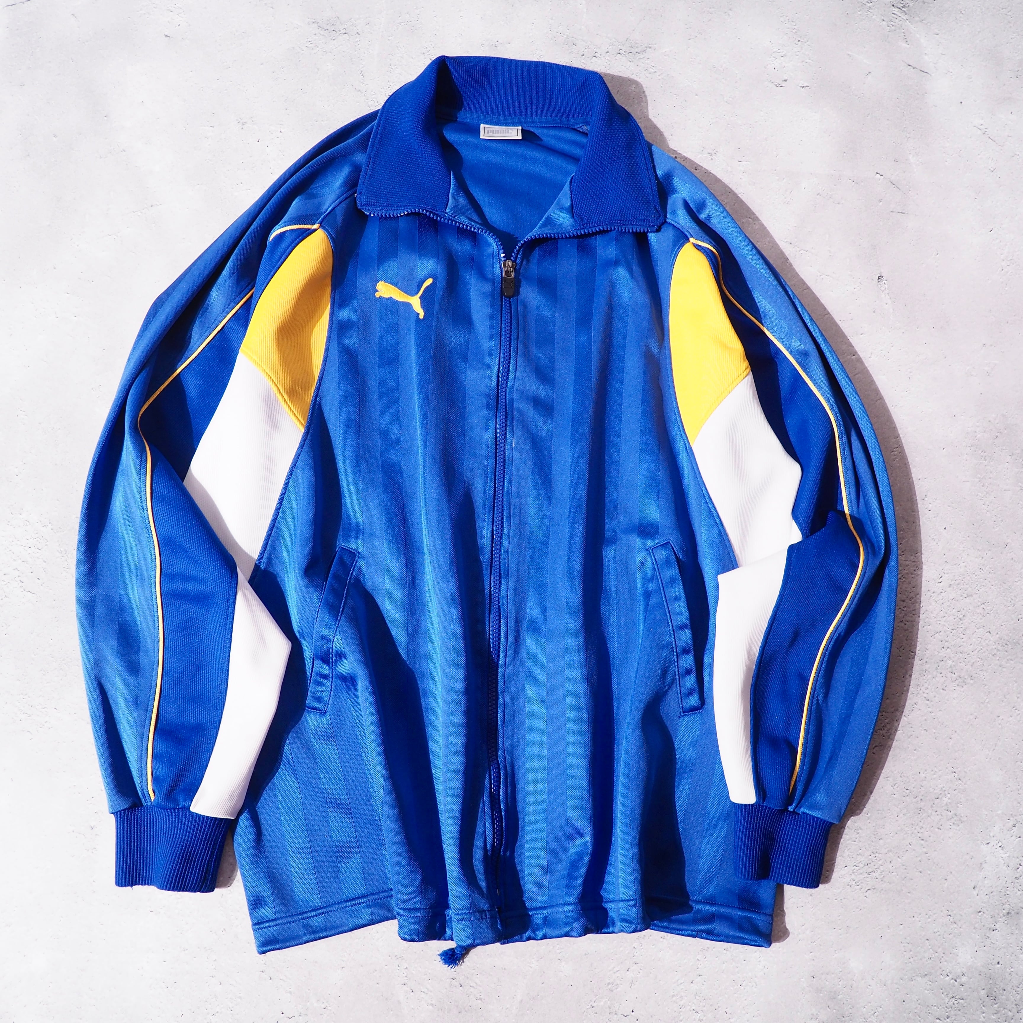 1990s ” PUMA ” Good color panel switching vintage loose track jacket