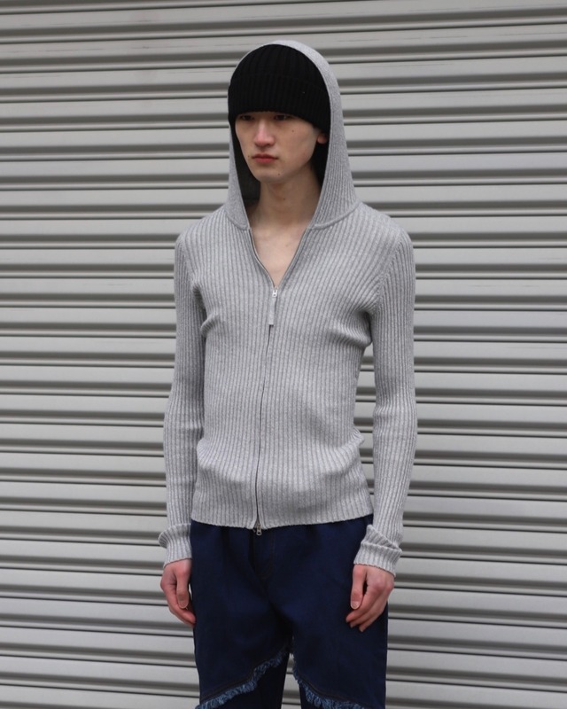 Double zip lame second skin hoodie