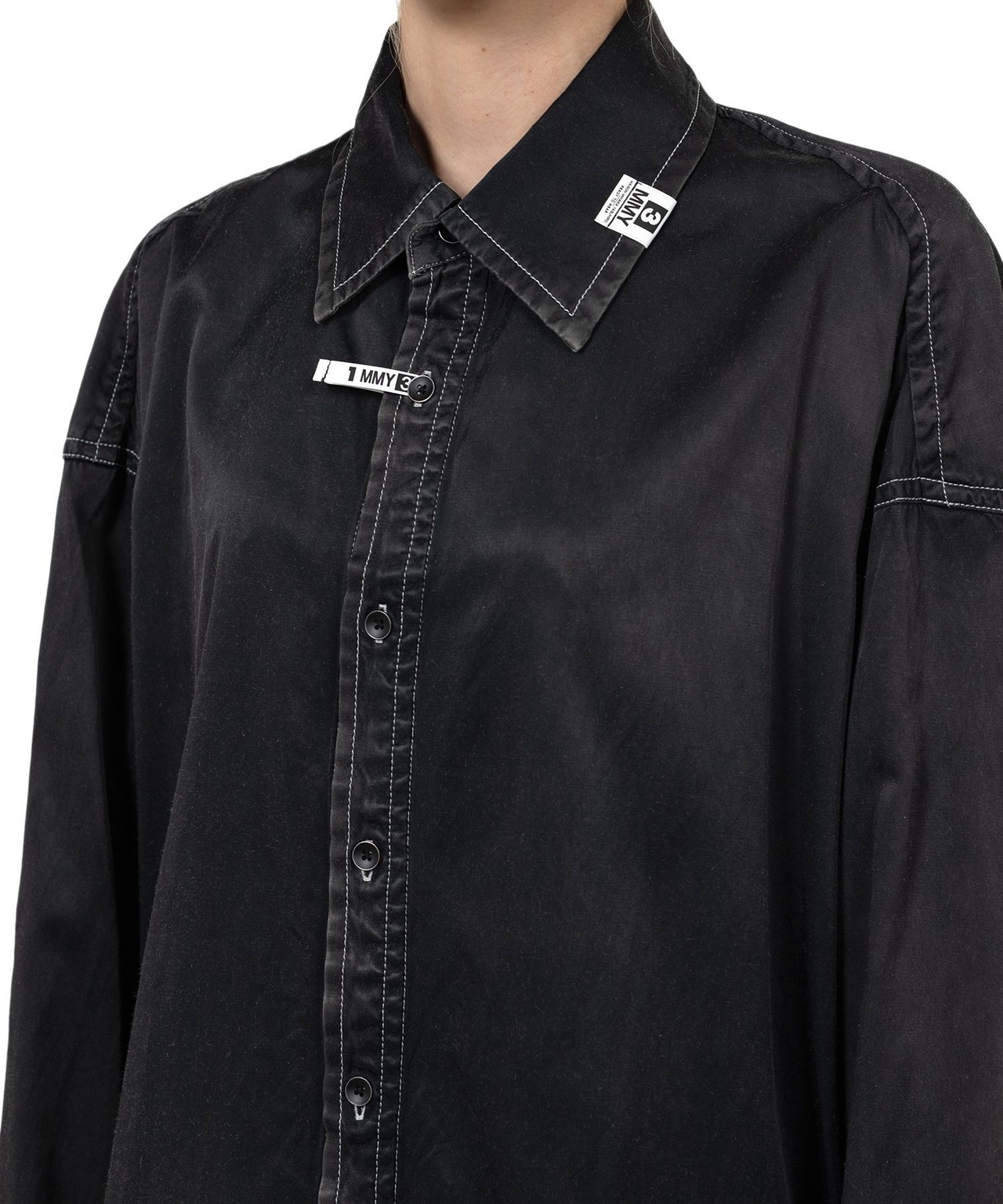 【25SS】Maison MIHARA YASUHIRO ミハラヤスヒロ / Vintage Like Satin Shirt / シャツ - 4