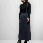 取り外しできる サロペットスカート｜ネイビー｜サムネイル1