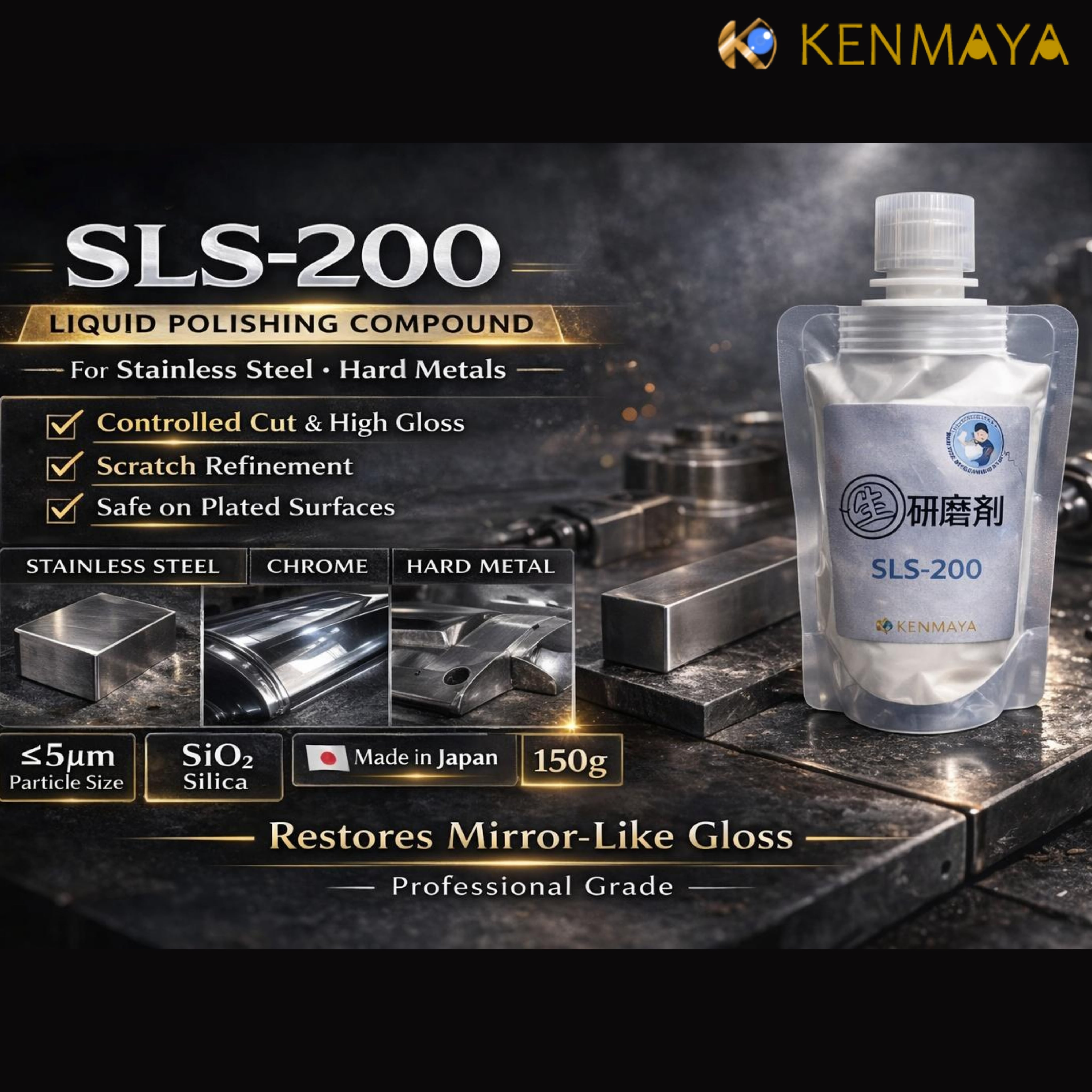 生(ナマ)研磨剤① 100ml|SLS-200 Liquid Polishing Compound100ml