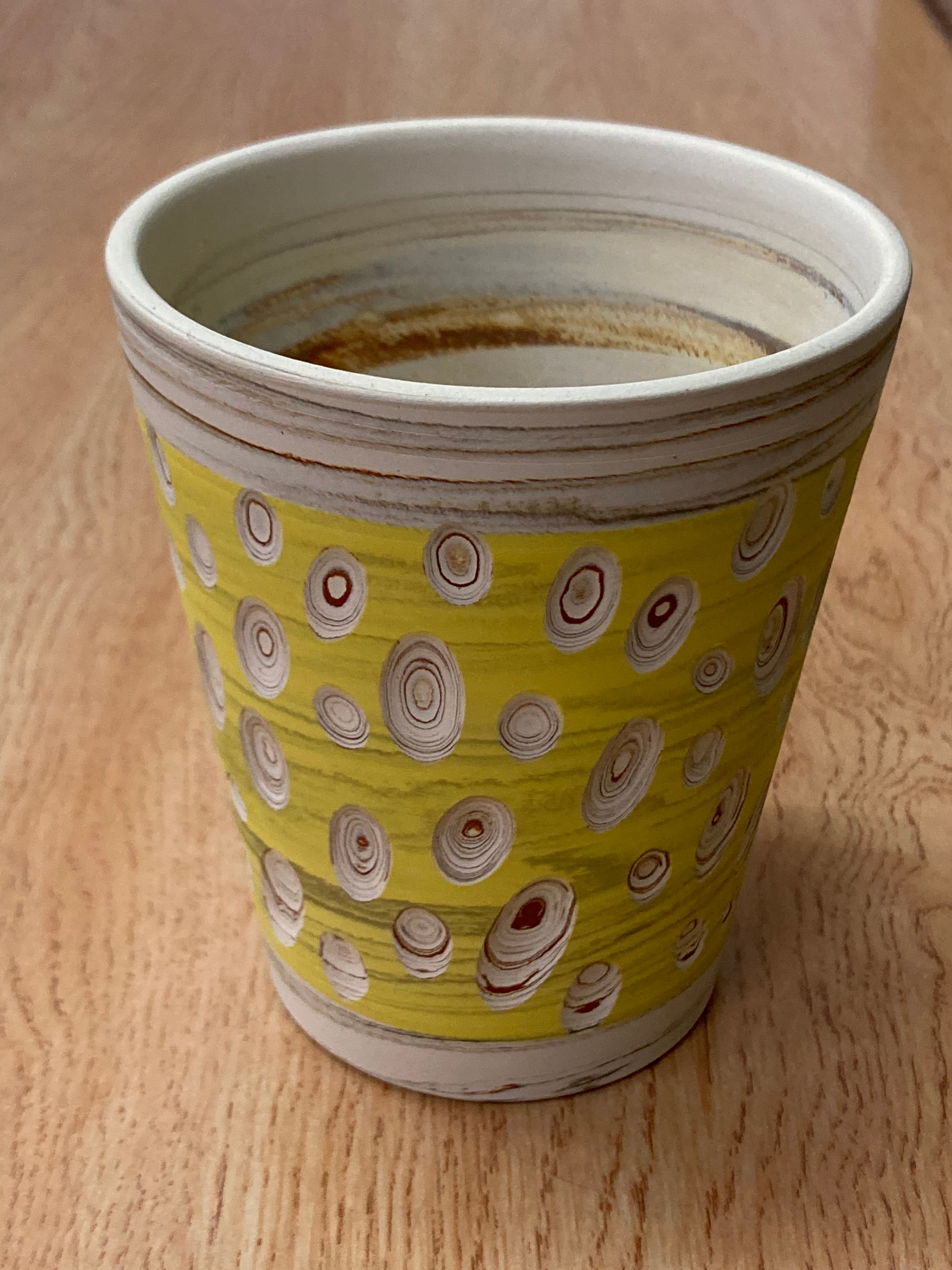 常滑焼 憲児陶苑 練り込み フリーカップ 黄色 | 江崎商店