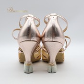 社交ダンス 衣装 ラテン シューズ 23 1/2サイズ ピンク系 チャコット Chacott 靴 くつ ヒール レディース ピンクゴールド 上品 メッシュ 練習 レッスン ダンスシューズ ダンス衣装 ステージ イベント パーティー かわいい 光沢 高級感