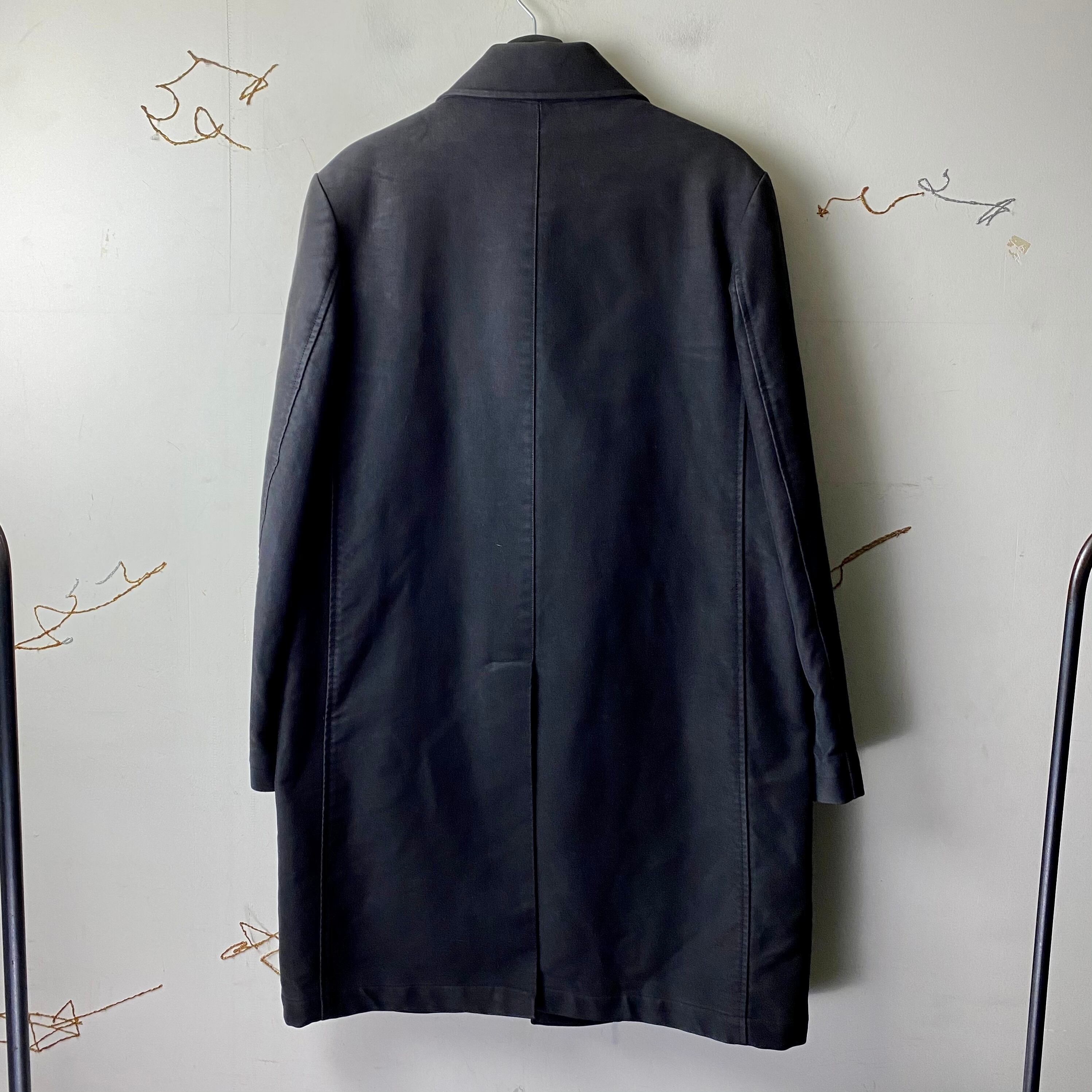 vintage A.P.C. black moleskin coat | NOIR ONLINE