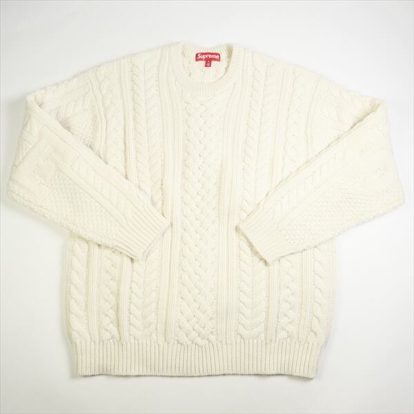 Supreme AppliqueCable Knit Sweater Ivory 【公式通販】