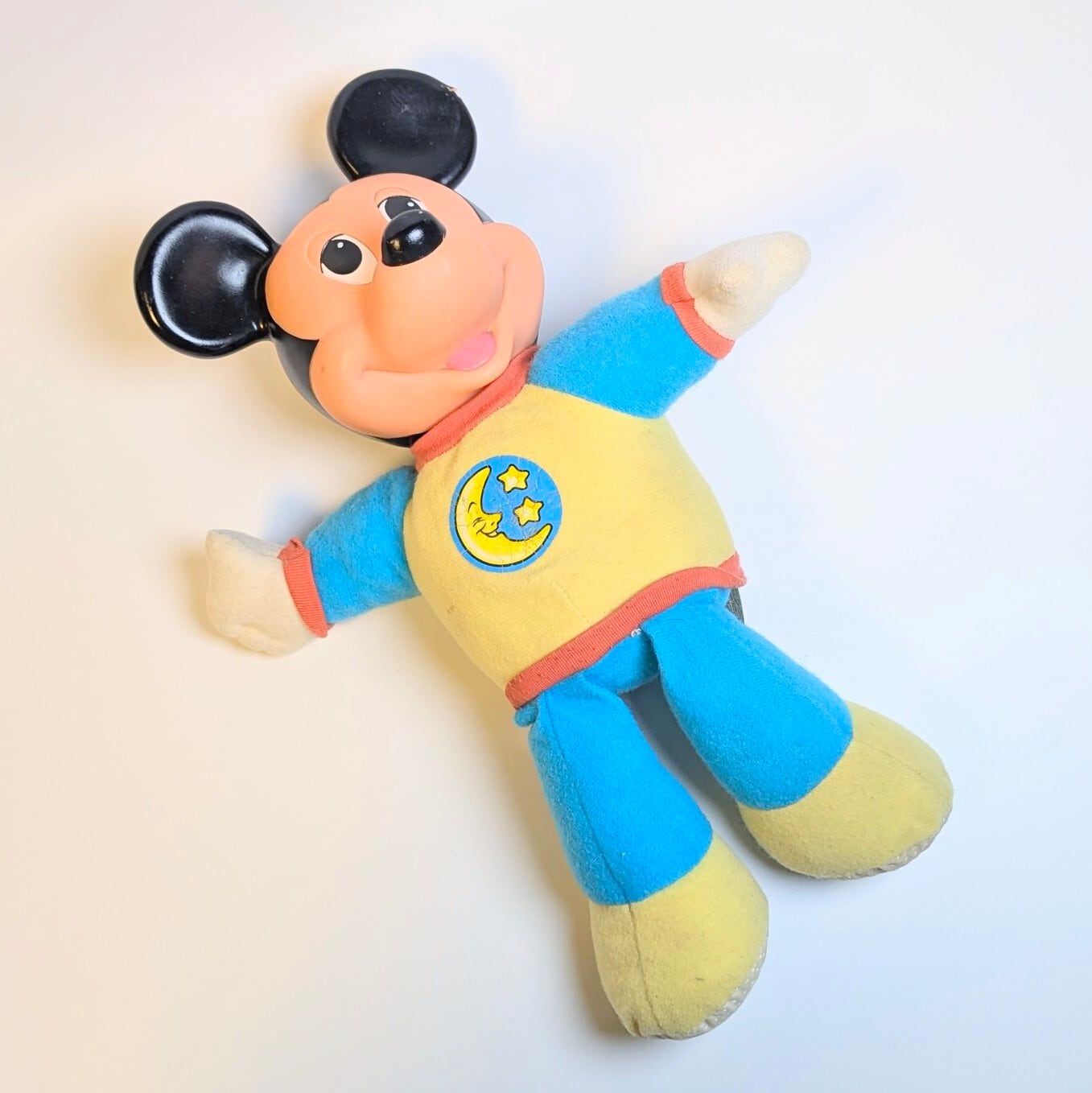 ☆VINTAGE 1990☆ 【 DISNEY / ディズニー ミッキーマウス ( Mickey Mouse ) 】Mickey Mouse Face Lights Up Bedtime doll / パジャマミッキー / ぬいぐるみ / plush toy 〚アメリカン雑貨 アメトイ〛
