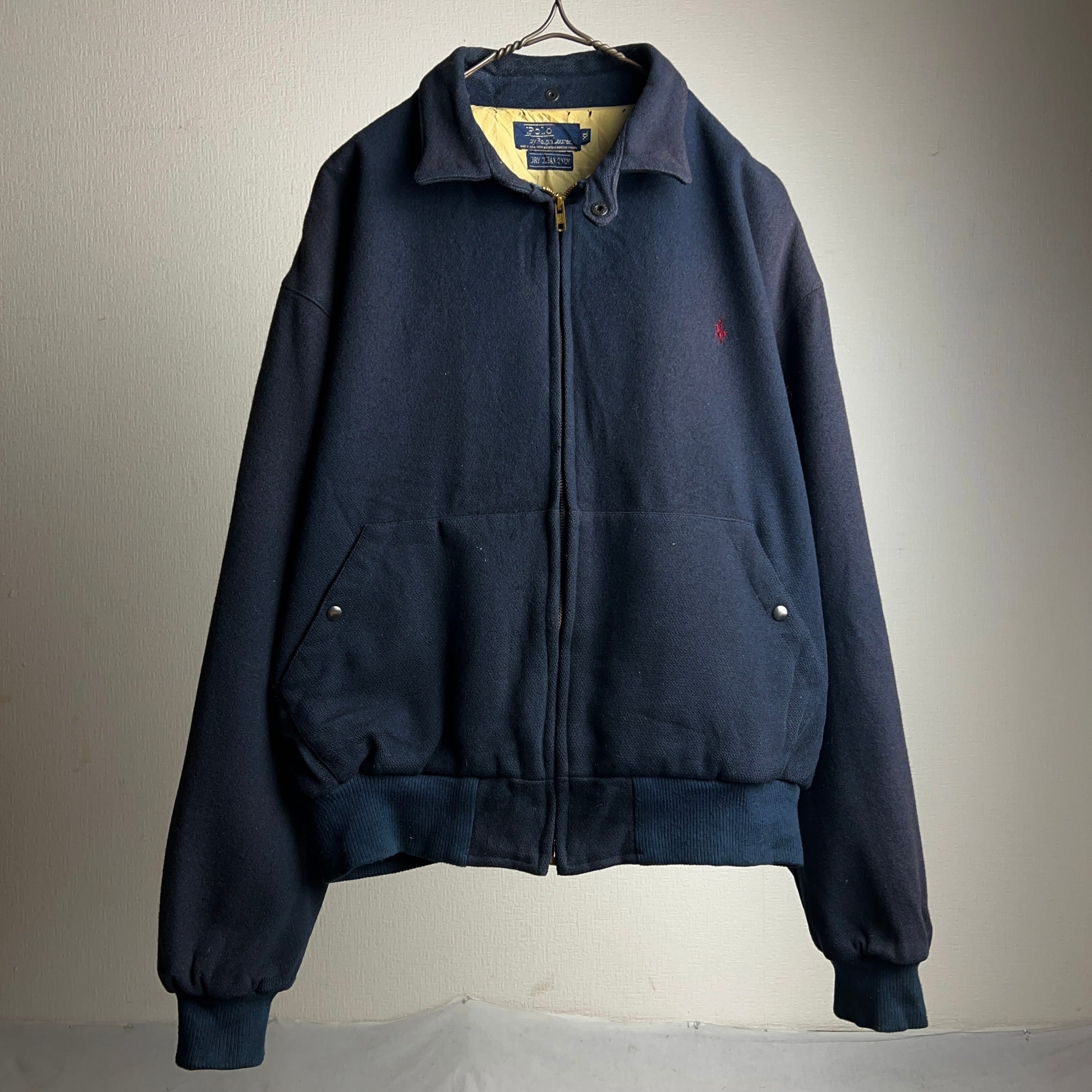 80's~90's Polo by Ralph Lauren Wool Blouson USA製 SIZE XL 80年代 90年代  ポロラルフローレン ウールブルゾン スウィングトップ【1000A822】【送料無料】