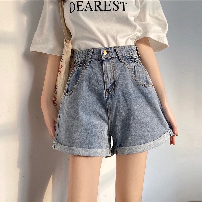 ショーツ レディースサマー薄手ハイウェストウェストルーズAラインパンツ 夏物 ブルマー 萌量不足32528509779