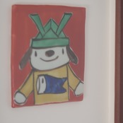 【節句】村田菜穂美作　陶額　「カブト　いぬ　縦」［2104130001468］