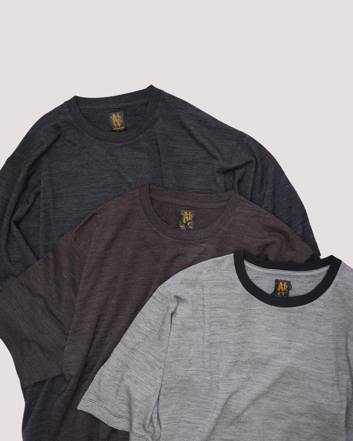 Men's BATONER””SUMMER WOOL T-SHIRT” | Lapel online store