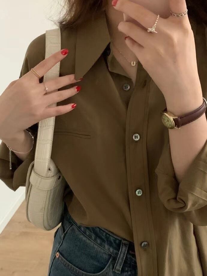 スラッシュポケットブラウス　AJ2205-603