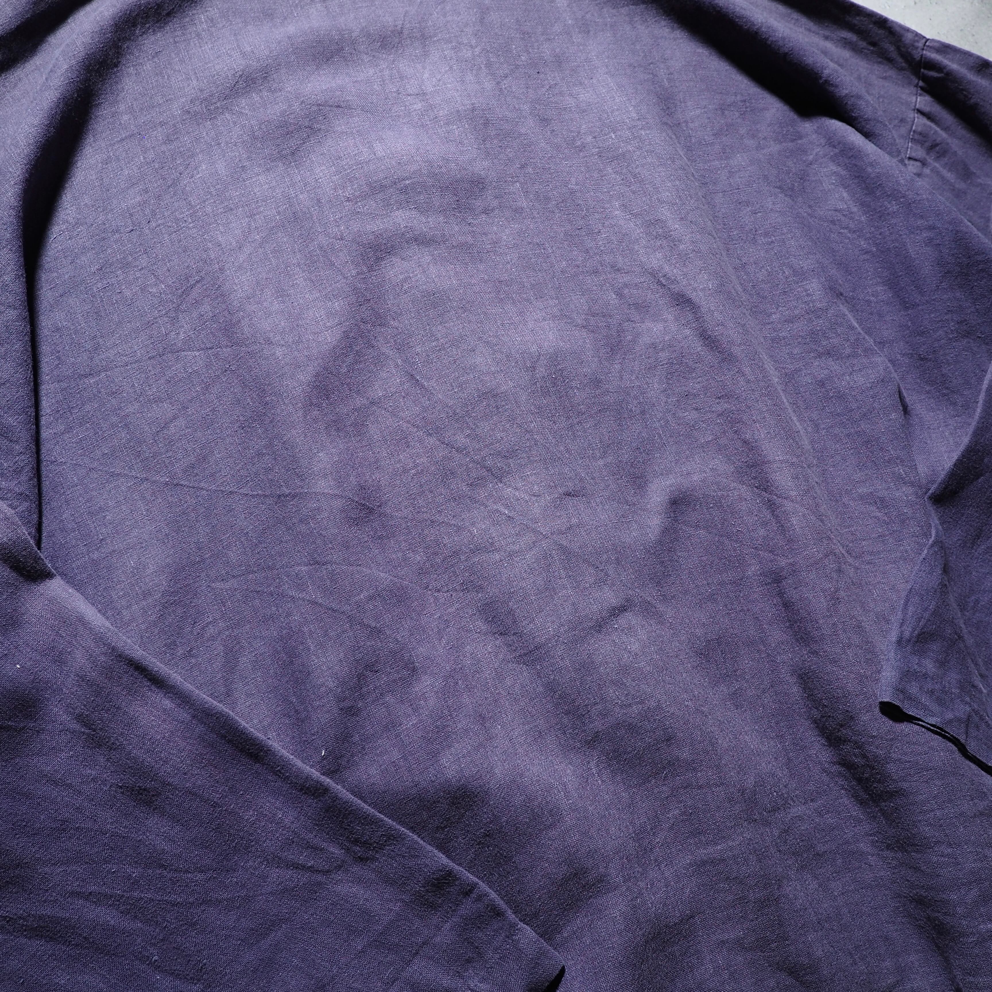 1990s Beautiful Light purple color hand dyed loose silhouette linen jacket