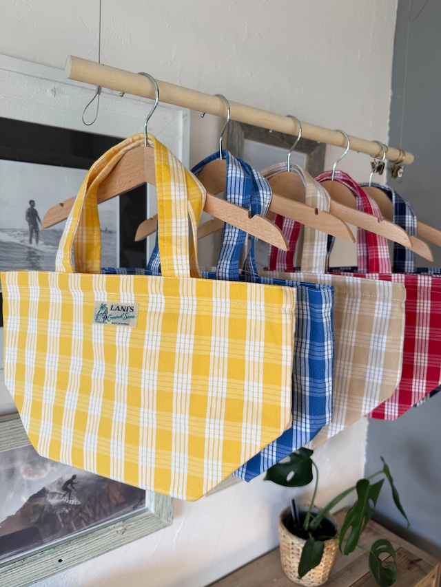 【LANI'S General Store】Palaka mini Tote Bag