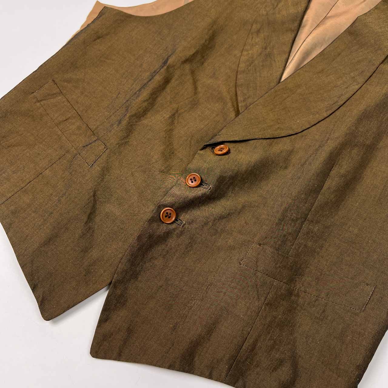 ROMEO GIGLI ロメオジリ ジレ ベスト サイズ 48 /コットン&シルク/玉虫カラー