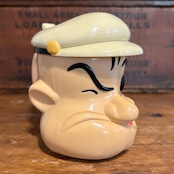 ポパイ ヴィンテージ POPEYE コーヒークリーマー・シュガーディスペンサー フェイスマグ 蓋つき ユニバーサルスタジオ MU-89