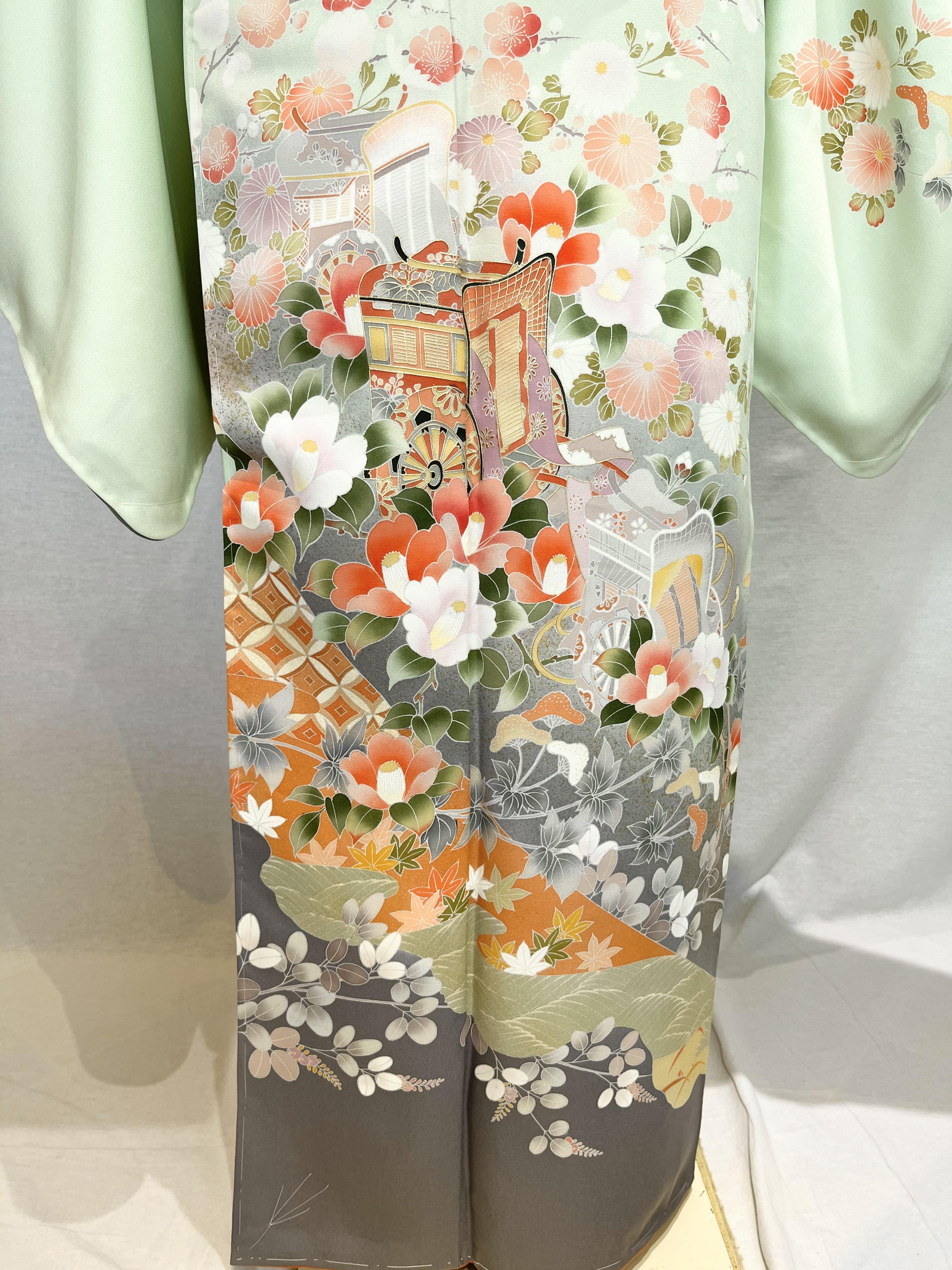 2144高身長染め分け訪問着 袷単品