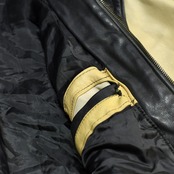 switching design leather jacket