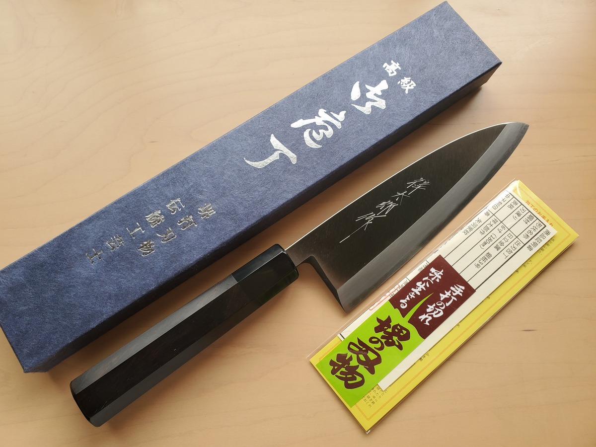 祥太郎作】銀三 出刃包丁 6寸（刃渡り180㎜）水牛角黒檀八角柄 | 包丁 